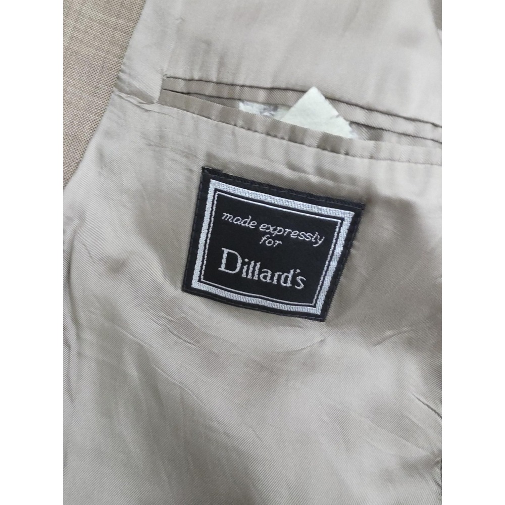 Ralph Lauren Dillard's Exclusive Wool Blazer Plaid Tan‎ Brown Mens Size 44R - Picture 4 of 13